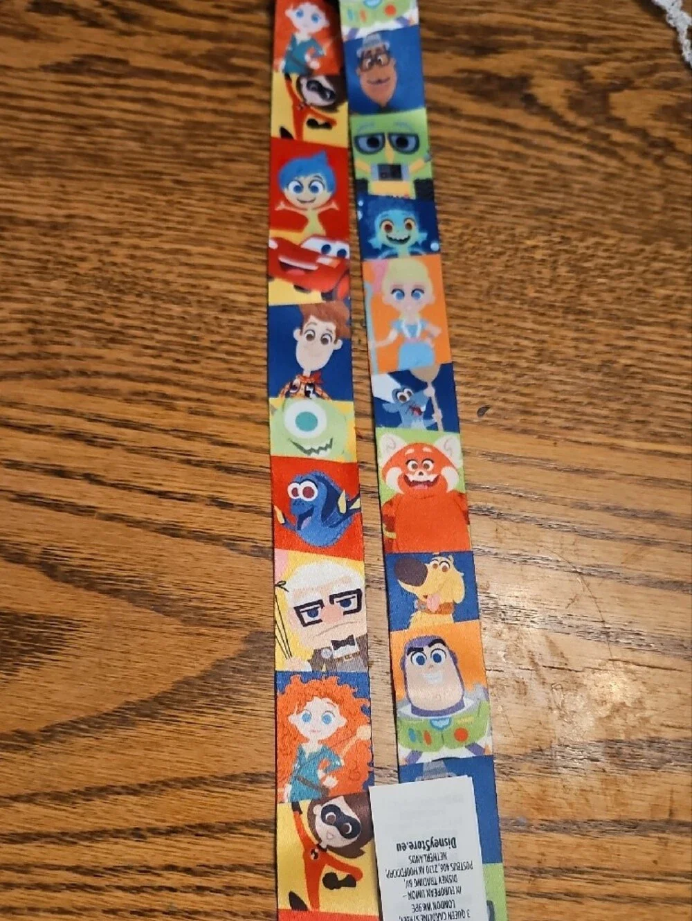 Disney Pixar Multicolor Character Lanyard with Blue Buckle